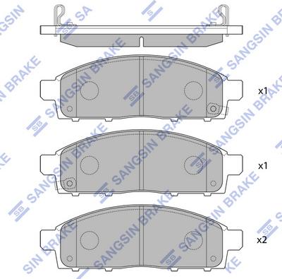 Hi-Q SP1361 - Brake Pad Set, disc brake car-mod.net