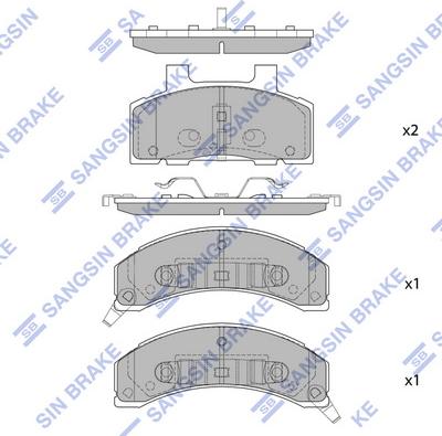 Hi-Q SP1283 - Brake Pad Set, disc brake car-mod.net