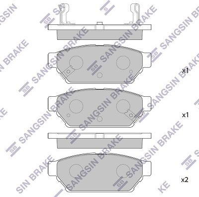 Hi-Q SP2105R - Brake Pad Set, disc brake car-mod.net