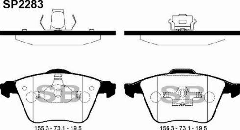 Hi-Q SP2283 - Brake Pad Set, disc brake car-mod.net
