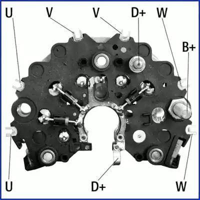 HITACHI 139491 - Rectifier, alternator car-mod.net