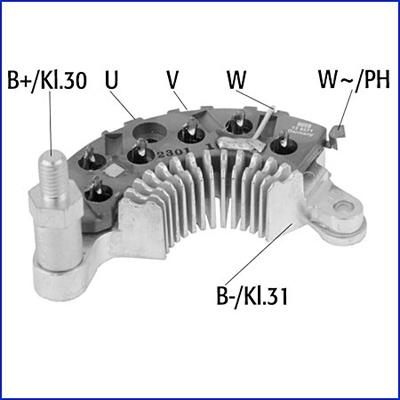 HITACHI 139571 - Rectifier, alternator car-mod.net