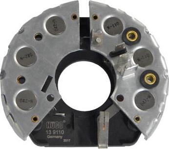 HITACHI 139110 - Rectifier, alternator car-mod.net
