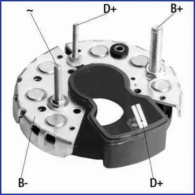 HITACHI 139128 - Rectifier, alternator car-mod.net