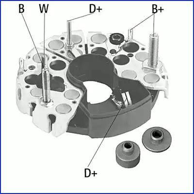 HITACHI 139369 - Rectifier, alternator car-mod.net