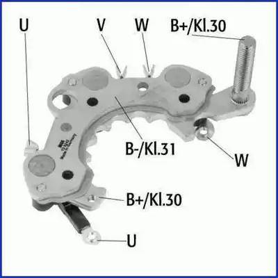 HITACHI 139242 - Rectifier, alternator car-mod.net