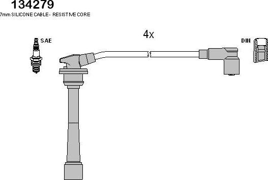 HITACHI 134279 - Ignition Cable Kit car-mod.net