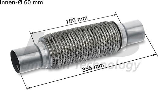 HJS 83 00 8598 - Flex Hose, exhaust system car-mod.net