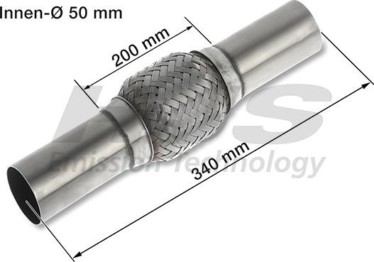 HJS 83 00 8543 - Flex Hose, exhaust system car-mod.net