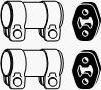 HJS 82 11 9803 - Mounting Kit, silencer car-mod.net