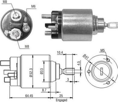 Hoffer 46043 - Solenoid Switch, starter car-mod.net