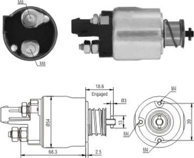 Hoffer 46158 - Solenoid Switch, starter car-mod.net