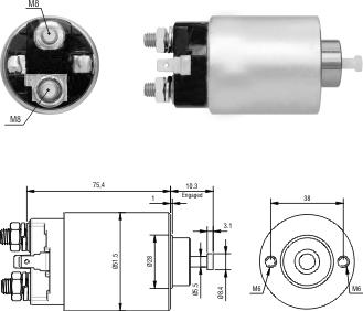 Hoffer 46305 - Solenoid Switch, starter car-mod.net