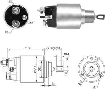 Hoffer 46308 - Solenoid Switch, starter car-mod.net