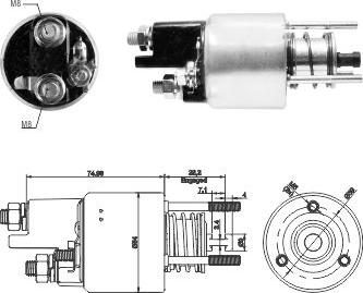 Hoffer 46287 - Solenoid Switch, starter car-mod.net