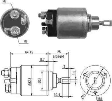Hoffer 6646041 - Solenoid Switch, starter car-mod.net