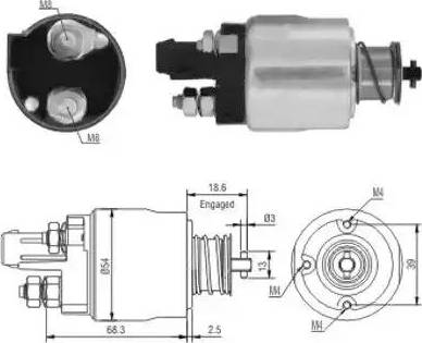Hoffer 6646158 - Solenoid Switch, starter car-mod.net