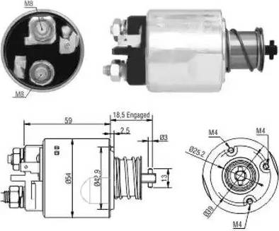 Hoffer 6646168 - Solenoid Switch, starter car-mod.net