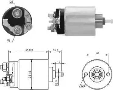 Hoffer 6646104 - Solenoid Switch, starter car-mod.net