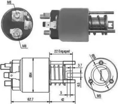Hoffer 6646111 - Solenoid Switch, starter car-mod.net
