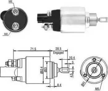 Hoffer 6646181 - Solenoid Switch, starter car-mod.net