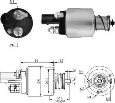 Hoffer 6646126 - Solenoid Switch, starter car-mod.net