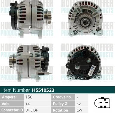 Hoffer H5510523 - Alternator car-mod.net