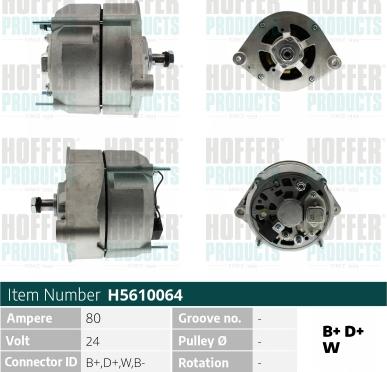 Hoffer H5610064 - Alternator car-mod.net