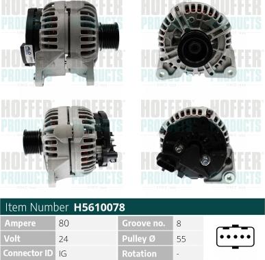 Hoffer H5610078 - Alternator car-mod.net