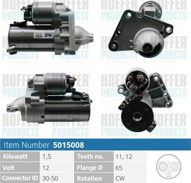 Hoffer H5040917 - Starter car-mod.net