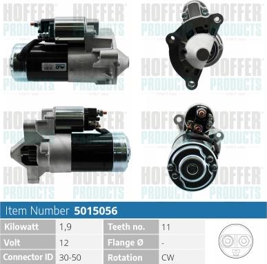 Hoffer H5015056 - Starter car-mod.net