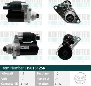 Hoffer H5015125R - Starter car-mod.net
