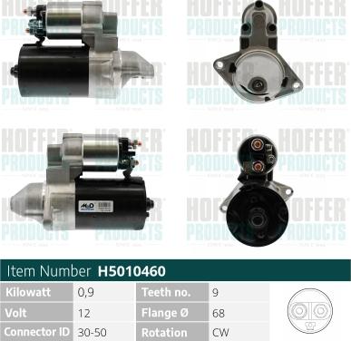Hoffer H5010460 - Starter car-mod.net