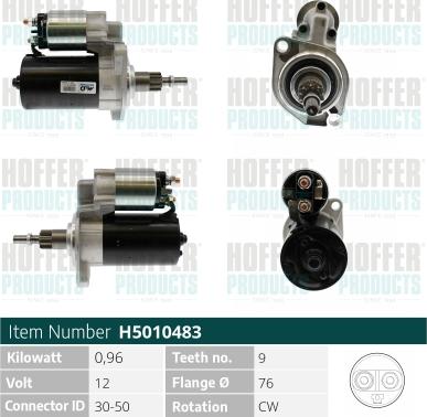 Hoffer H5010483 - Starter car-mod.net