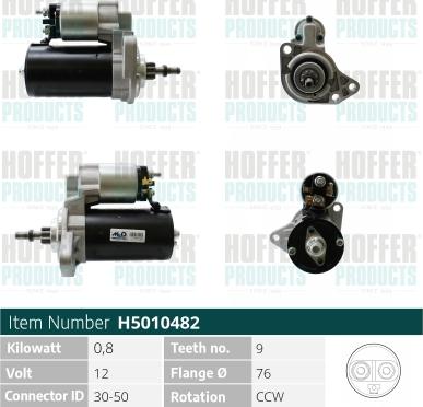 Hoffer H5010482 - Starter car-mod.net