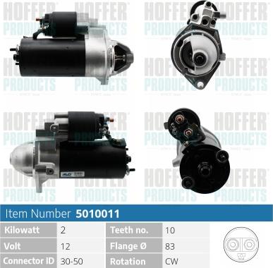 Hoffer H5010011 - Starter car-mod.net
