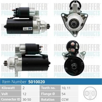 Hoffer H5010020 - Starter car-mod.net