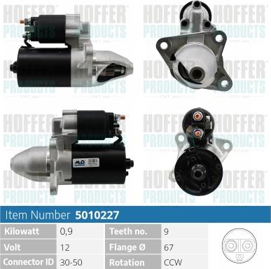 Hoffer H5010227 - Starter car-mod.net