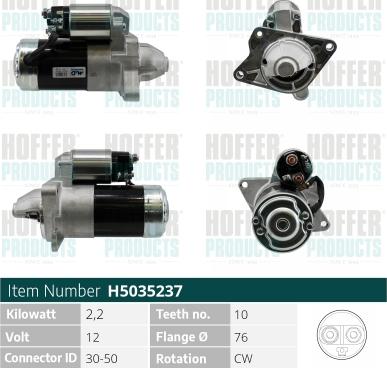 Hoffer H5035237G - Starter car-mod.net