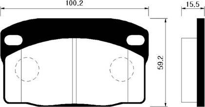 HSB Gold HP2003 - Brake Pad Set, disc brake car-mod.net