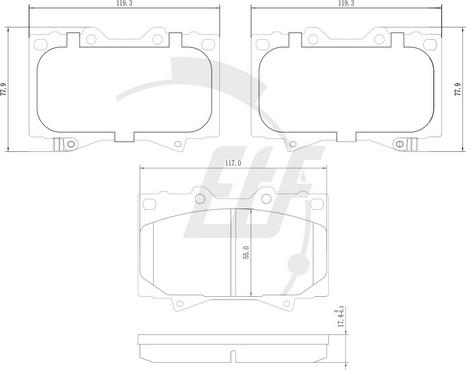 HUSCH EP0545 - Brake Pad Set, disc brake car-mod.net
