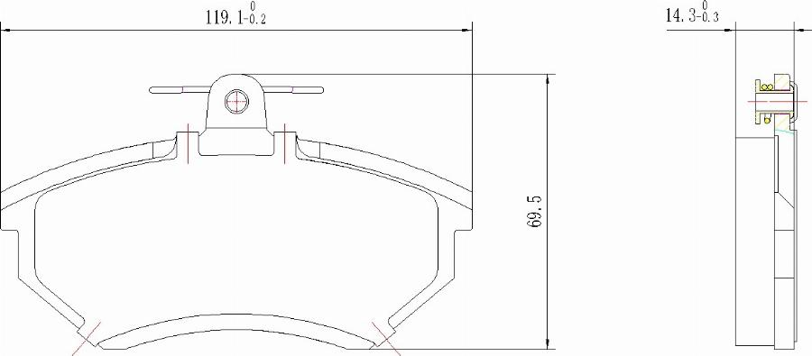 HUSCH JL0026 - Brake Pad Set, disc brake car-mod.net