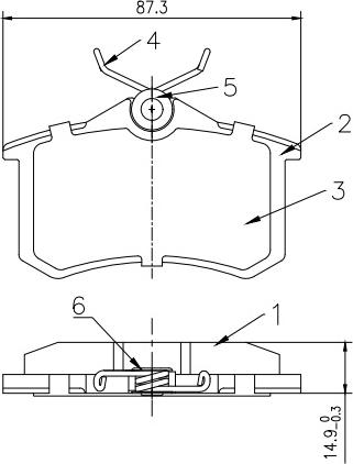 HUSCH JL1088 - Brake Pad Set, disc brake car-mod.net