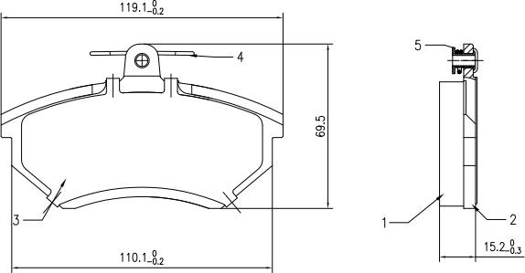 HUSCH JL2166 - Brake Pad Set, disc brake car-mod.net