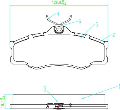 HUSCH JL2125 - Brake Pad Set, disc brake car-mod.net