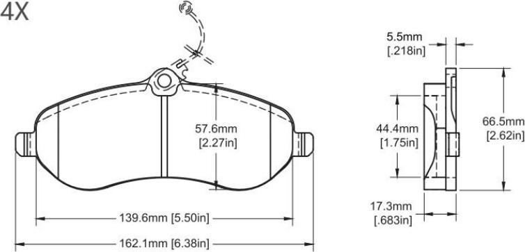 HUSCH JL2357 - Brake Pad Set, disc brake car-mod.net