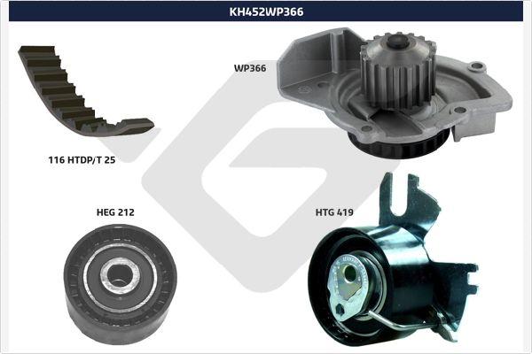 Hutchinson KH 452WP366 - Water Pump & Timing Belt Set car-mod.net