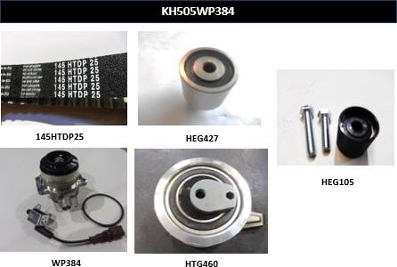 Hutchinson KH505WP384 - Water Pump & Timing Belt Set car-mod.net