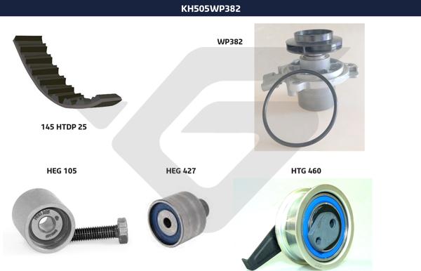 Hutchinson KH 505WP382 - Water Pump & Timing Belt Set car-mod.net