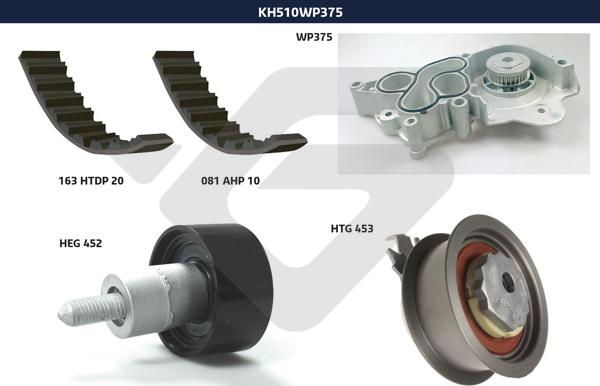 Hutchinson KH 510WP375 - Water Pump & Timing Belt Set car-mod.net